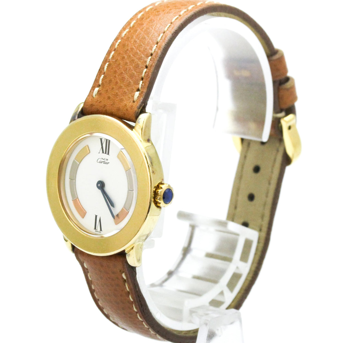 Cartier Must Ronde · Gold Plated · Quartz