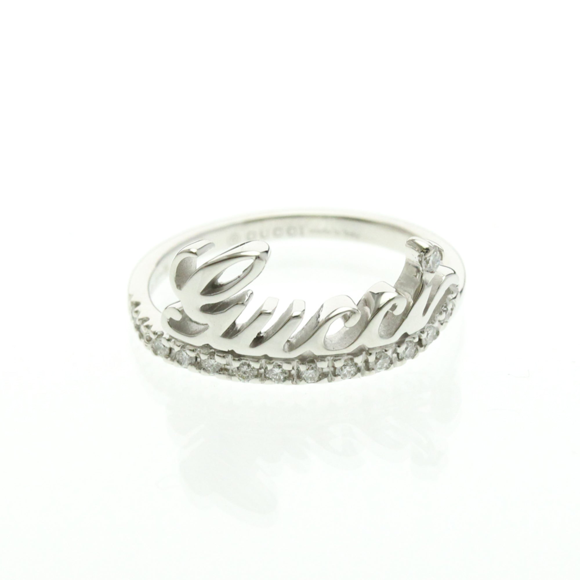 Gucci Logo Signature · 18K White Gold · Diamond