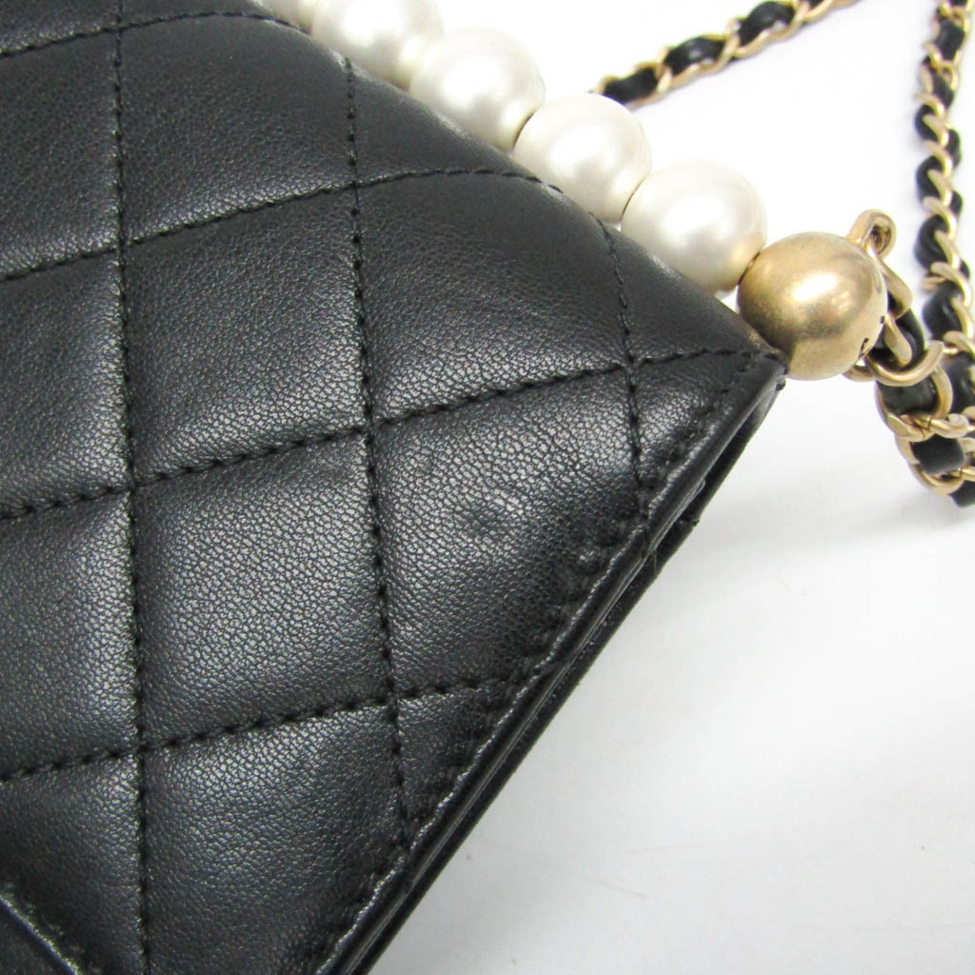 Chanel Matelassé · Lambskin · Pearl Chain