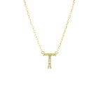 AHKAH Initial · T Diamond · 18K Yellow Gold