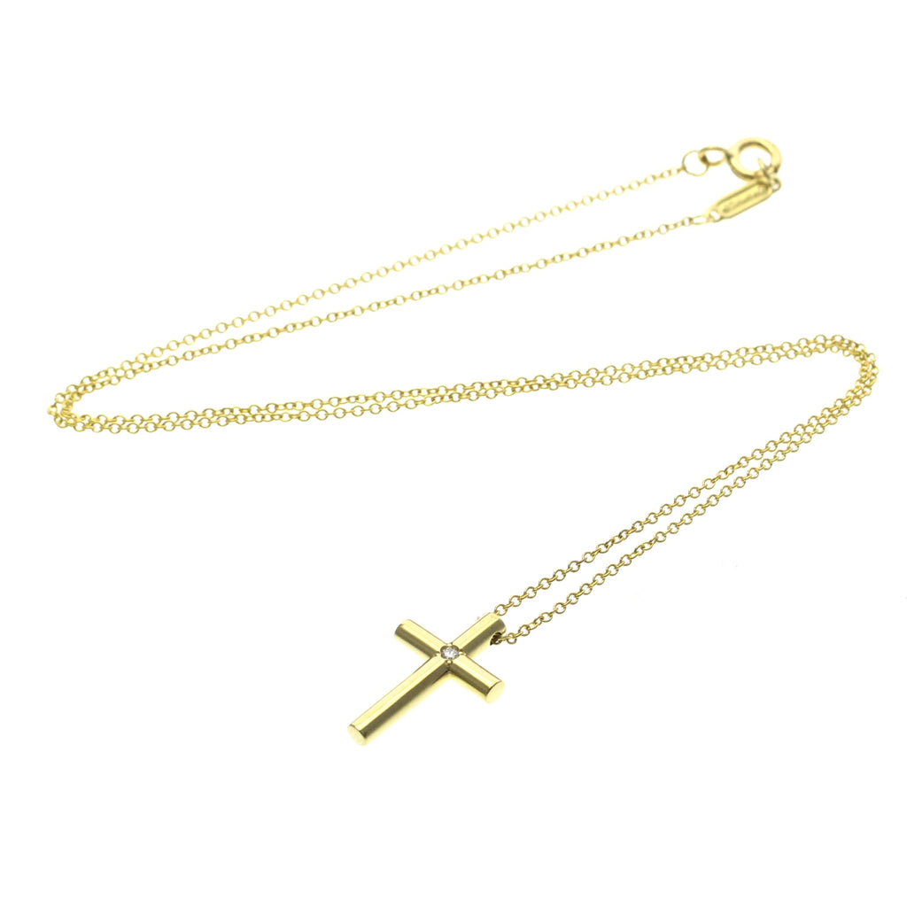 Tiffany Cross · 18K Yellow Gold · Diamond