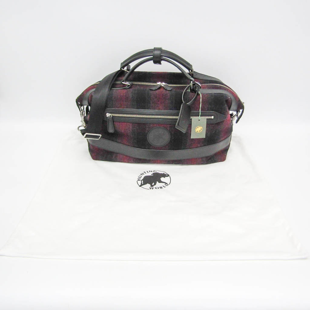 Hunting World Check · Tweed Boston Bag