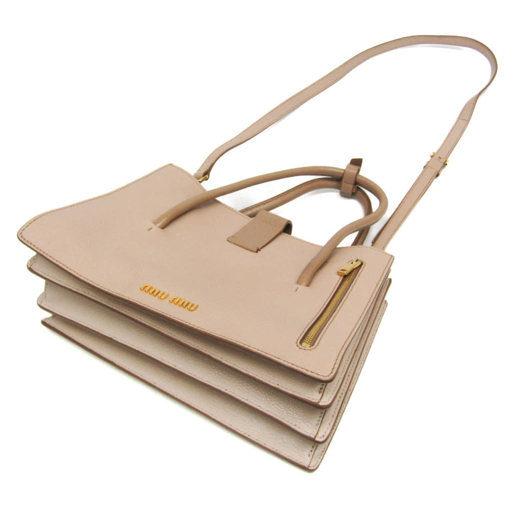 Miu Miu Madras · Leather Shoulder Bag