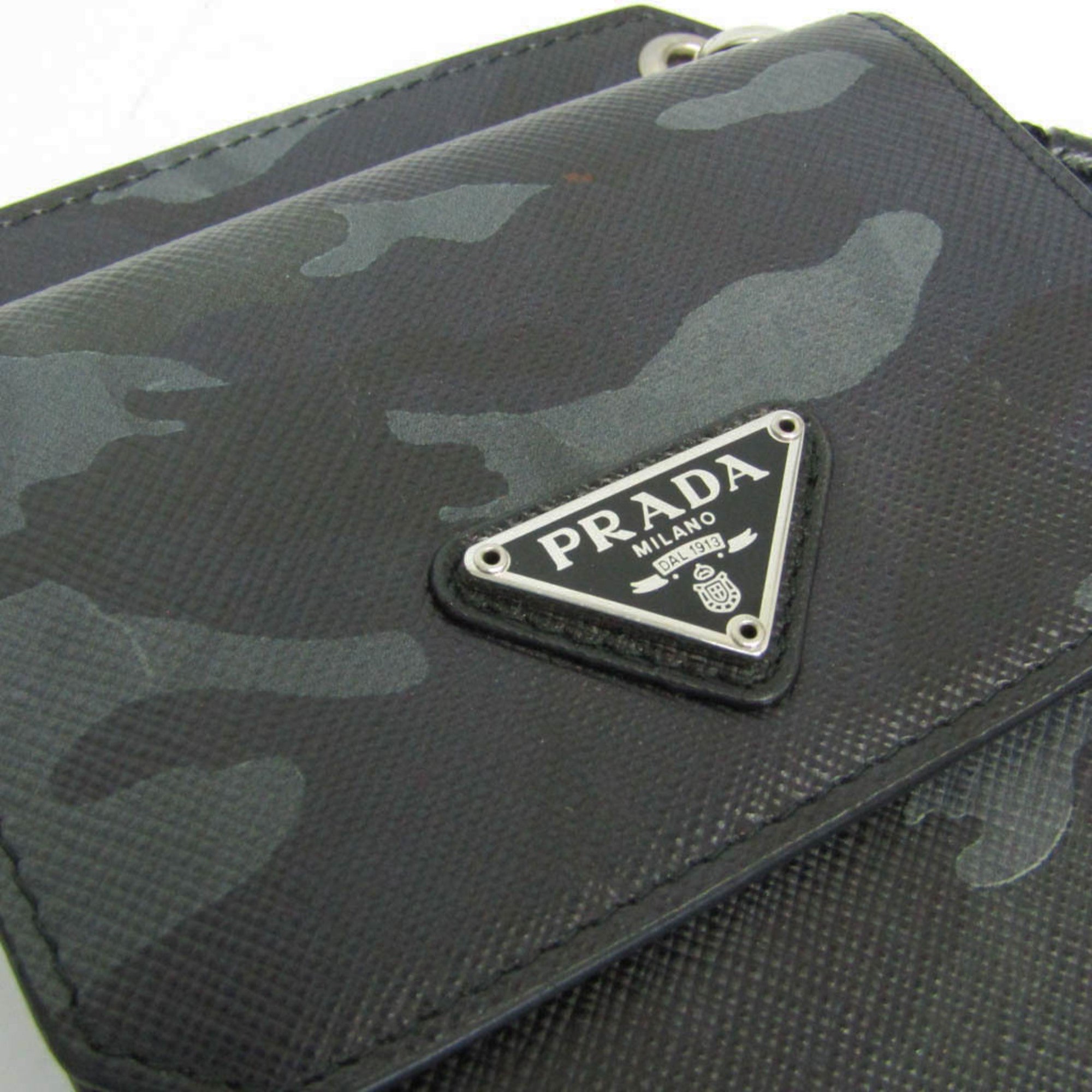 Prada Saffiano · Camouflage Shoulder Pouch