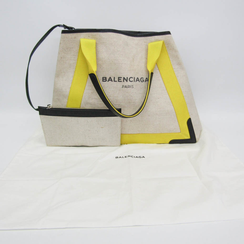 Balenciaga Navy Cabas · Striped Canvas