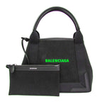Balenciaga Navy Cabas S · Canvas & Leather