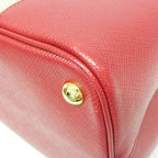 Prada Canvas & Leather Shoulder Bag
