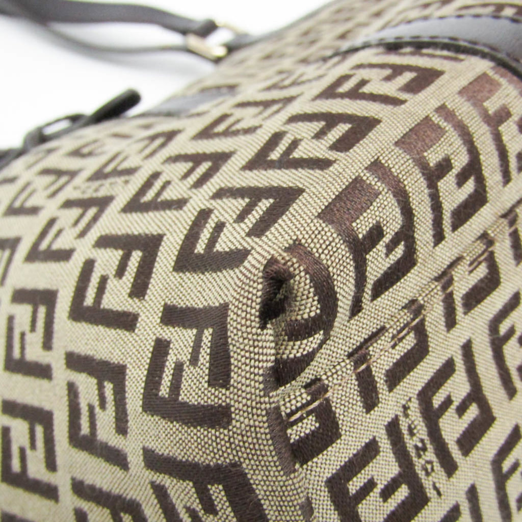 Fendi Zucchino · Canvas & Leather Tote