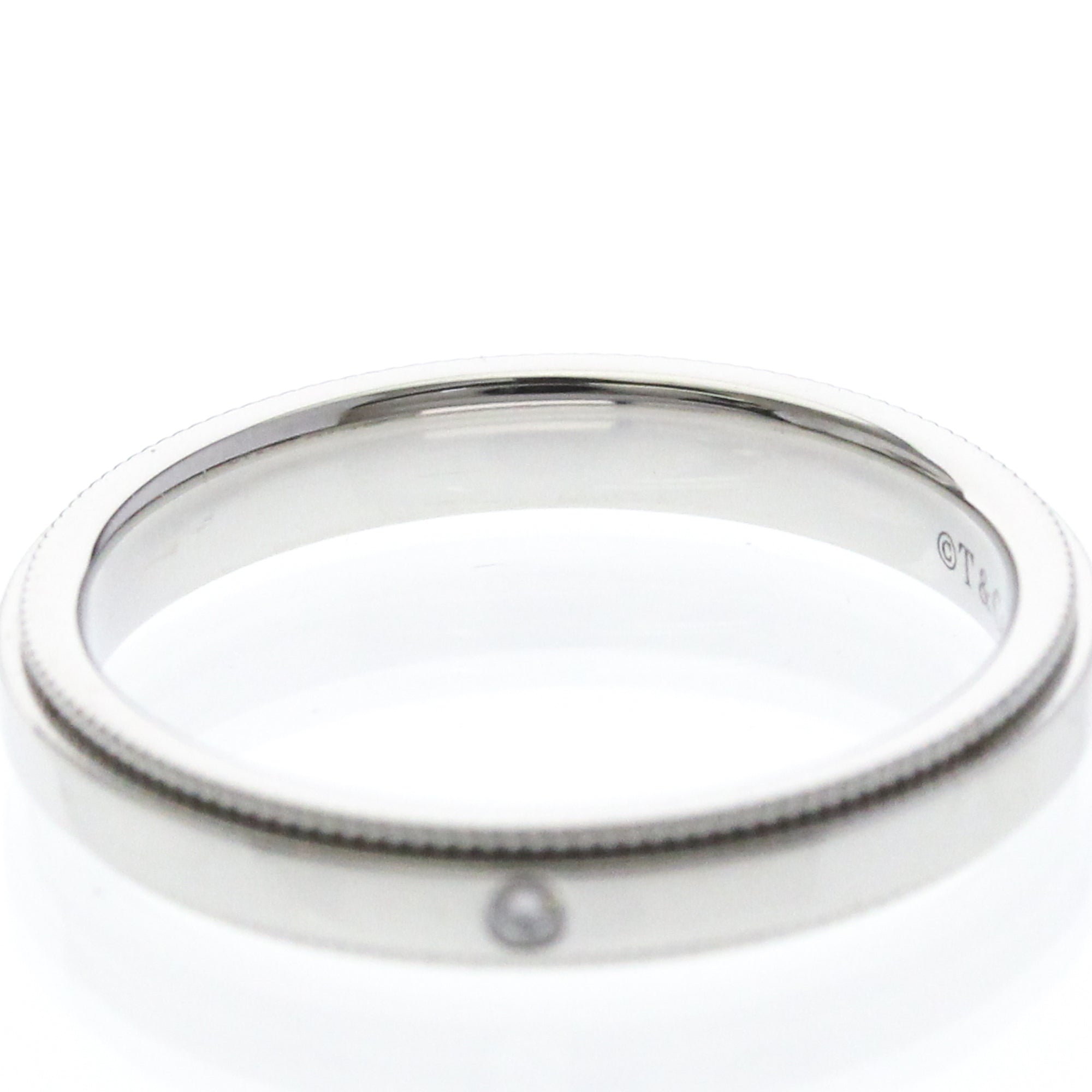 Tiffany Milgrain Band Ring · Platinum