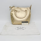 Prada Bow Metal · Leather Handbag