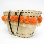 Tory Burch Pom Pom Beach Basket · Straw