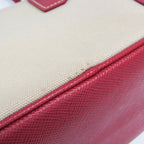 Prada Canvas & Leather Shoulder Bag