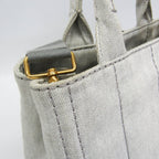 Prada Canapa · Denim · Flower Corsage