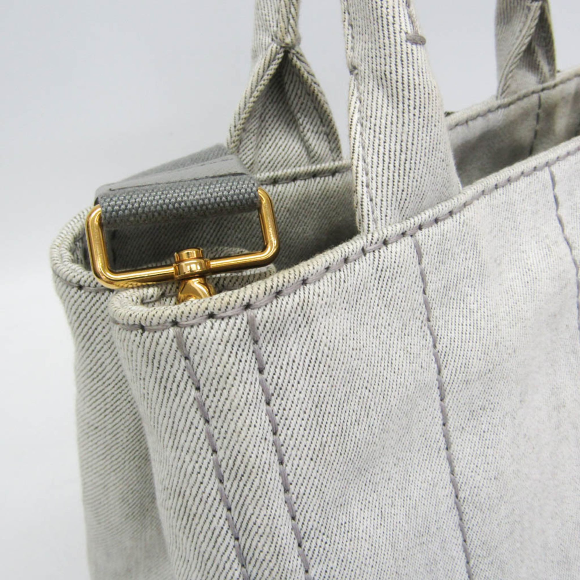 Prada Canapa · Denim · Flower Corsage