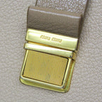Miu Miu Madras · Leather Shoulder Bag
