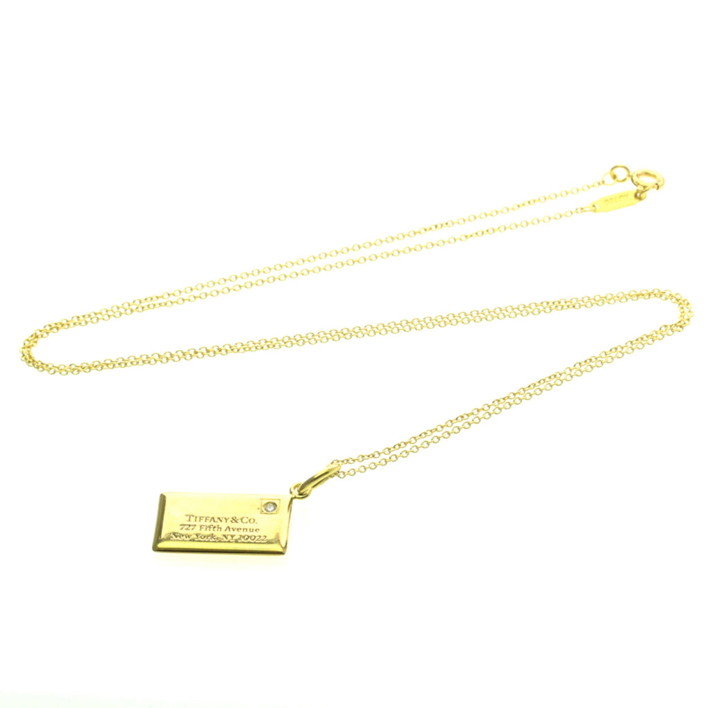 Tiffany Letter Envelope · Diamond · 18K Gold