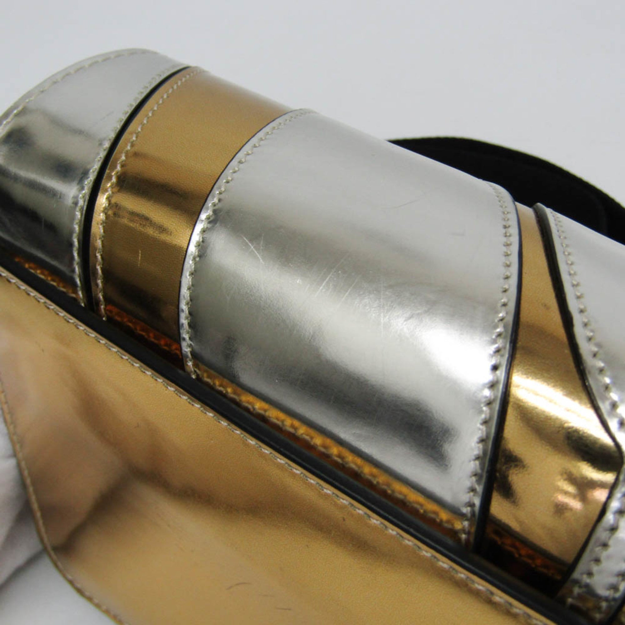 Marni Trunk Mini · Metallic Leather