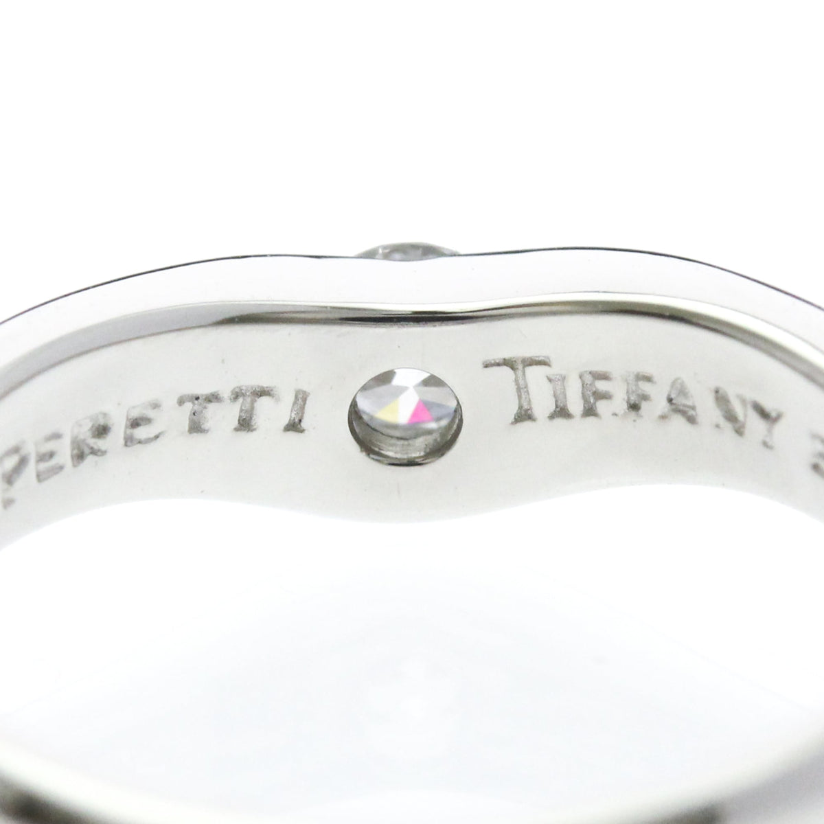 Tiffany Curved Band · Platinum · Diamond