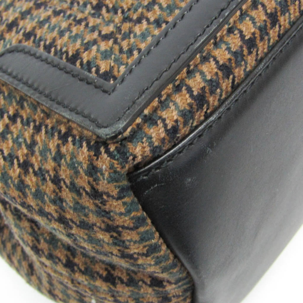 Balenciaga Navy Cabas S · Wool & Leather