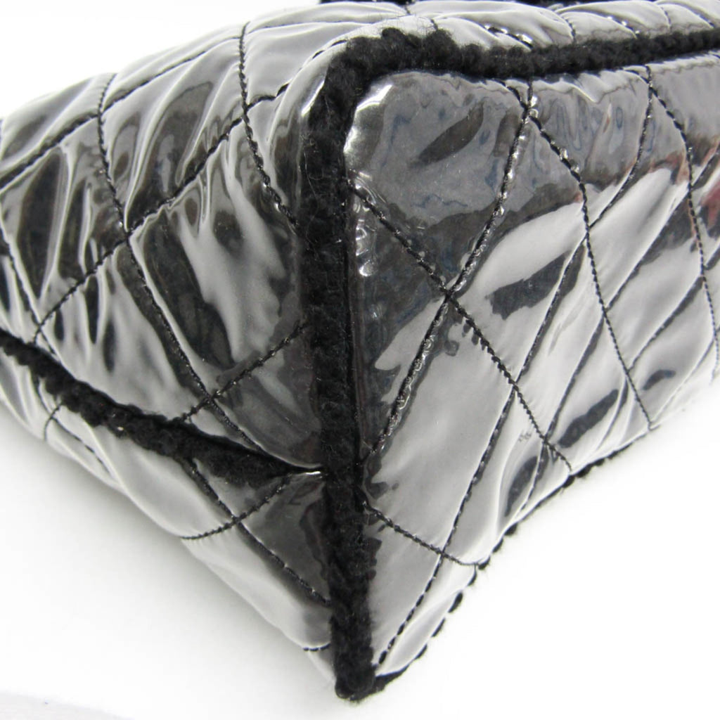 Chanel Patent Toile · Chain Tote