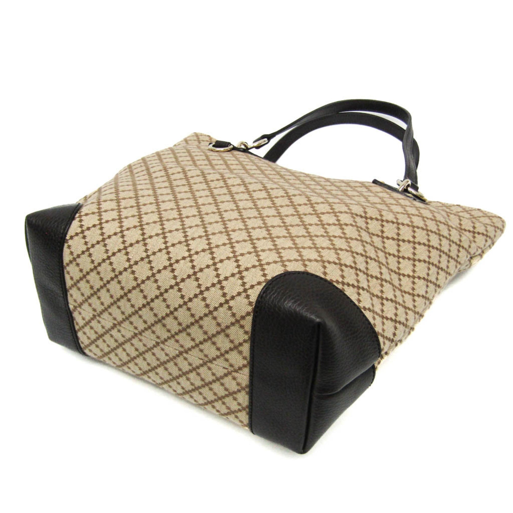 Gucci Diamante · Canvas & Leather Tote