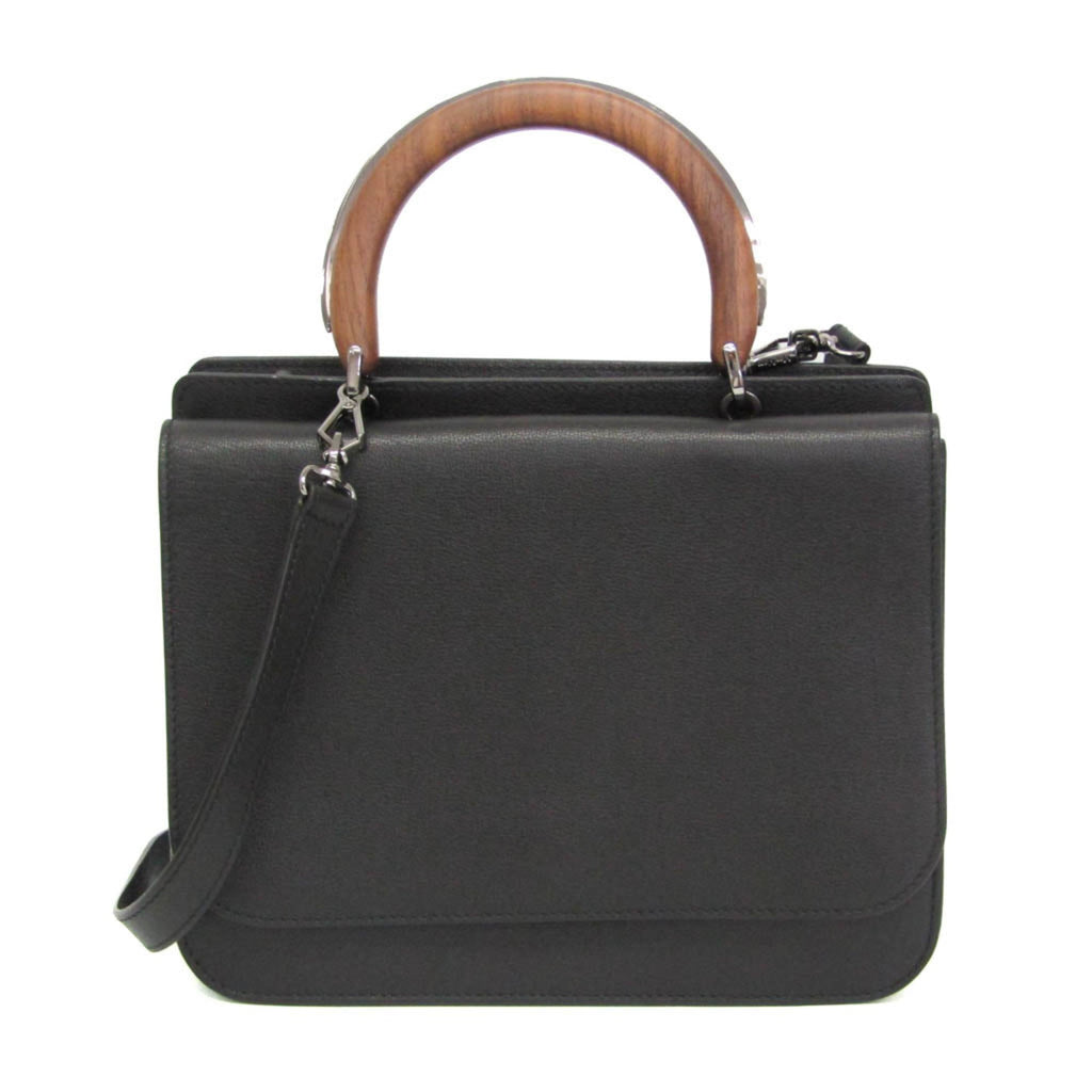 Max Mara Wooden Handle Flap Bag