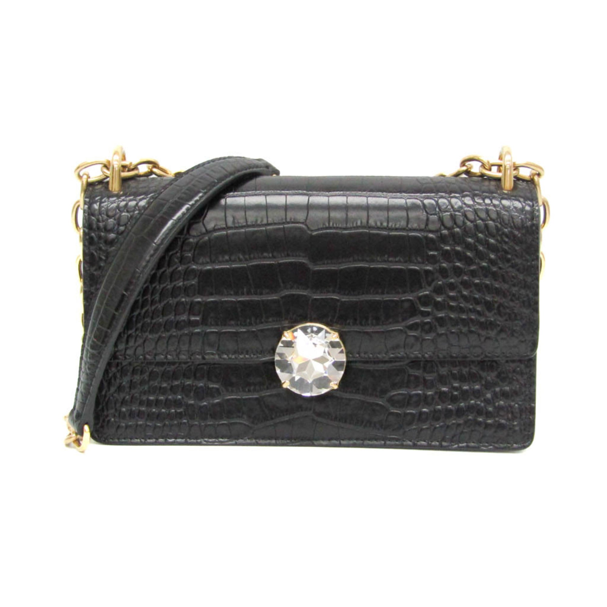 Miu Miu · Embossed Leather Chain Bag