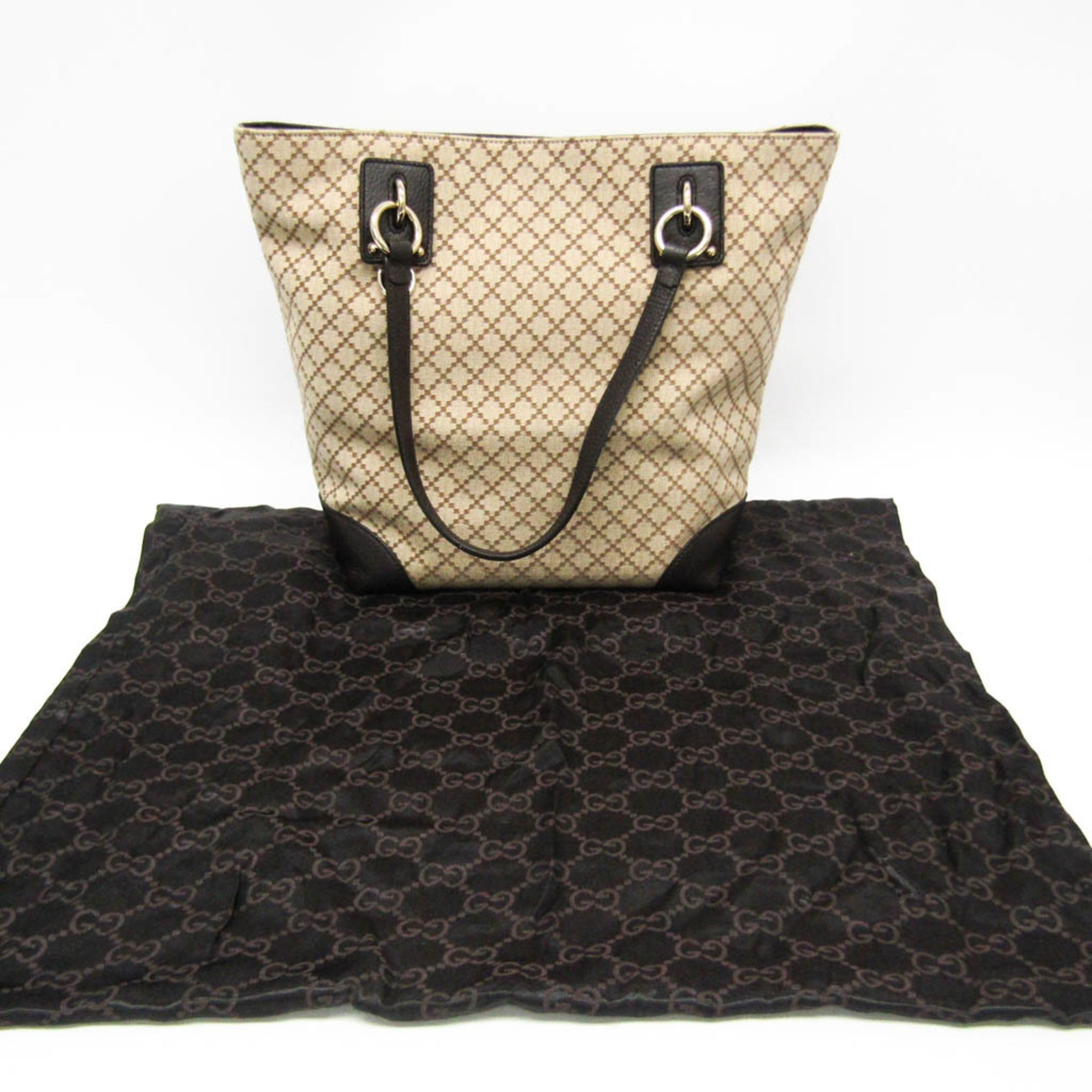 Gucci Diamante · Canvas & Leather Tote