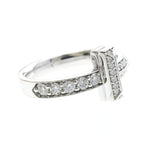 Tiffany T One · 18K White Gold · Diamond · Size 4.5 (EU 51.25)