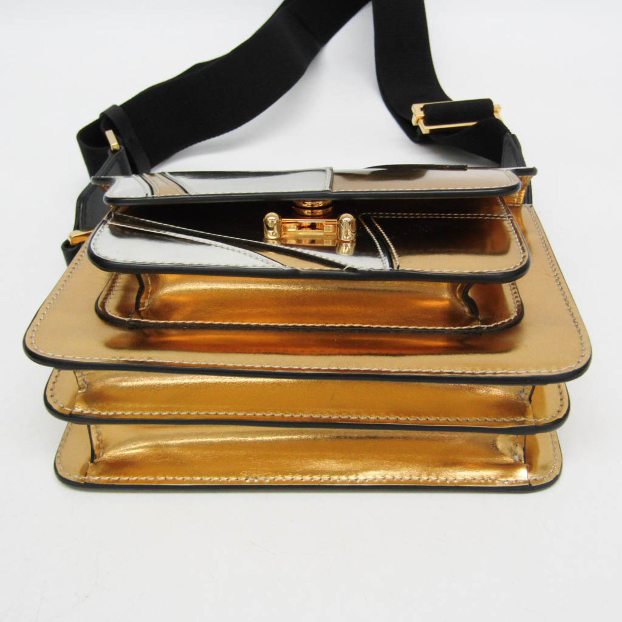 Marni Trunk Mini · Metallic Leather