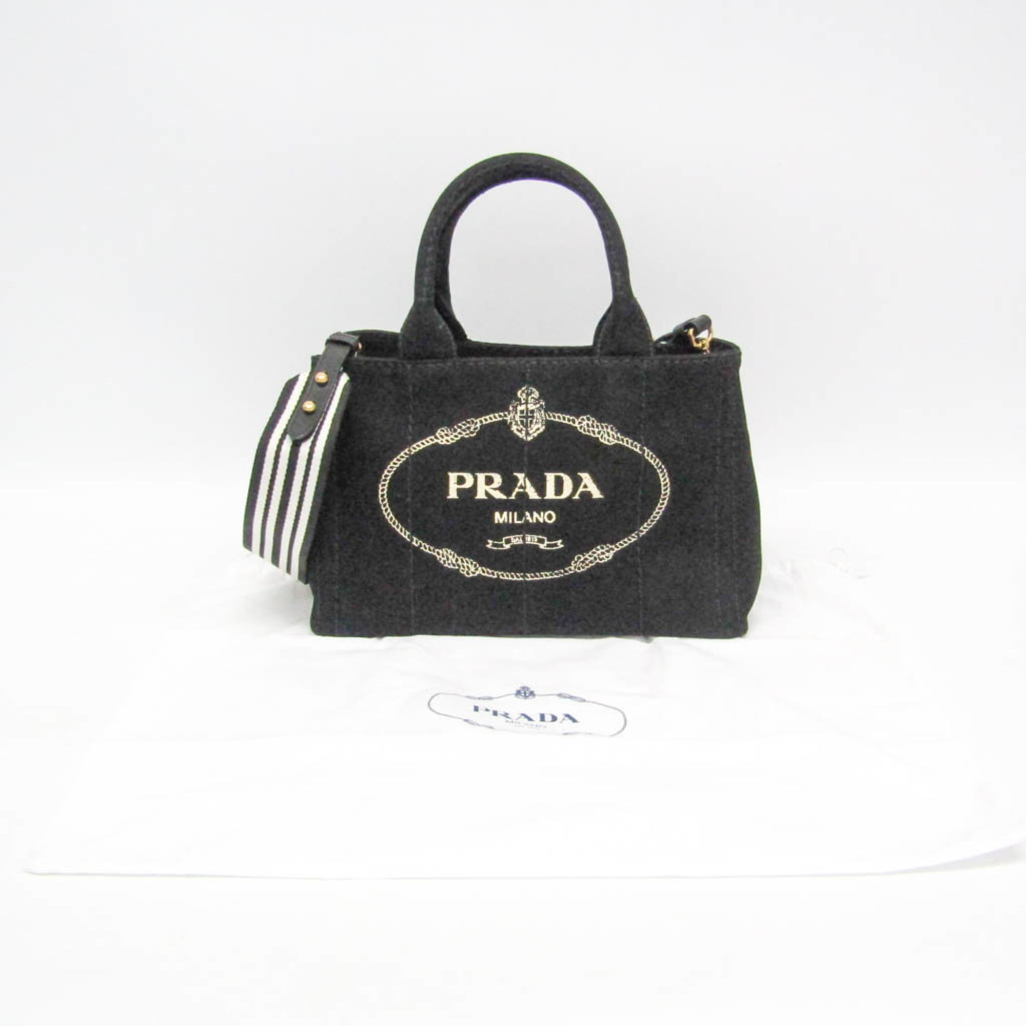 Prada Canapa · Denim Shoulder Bag