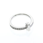 Tiffany T One · Diamond · 18K White Gold · Size 4.5 (EU 51.25)