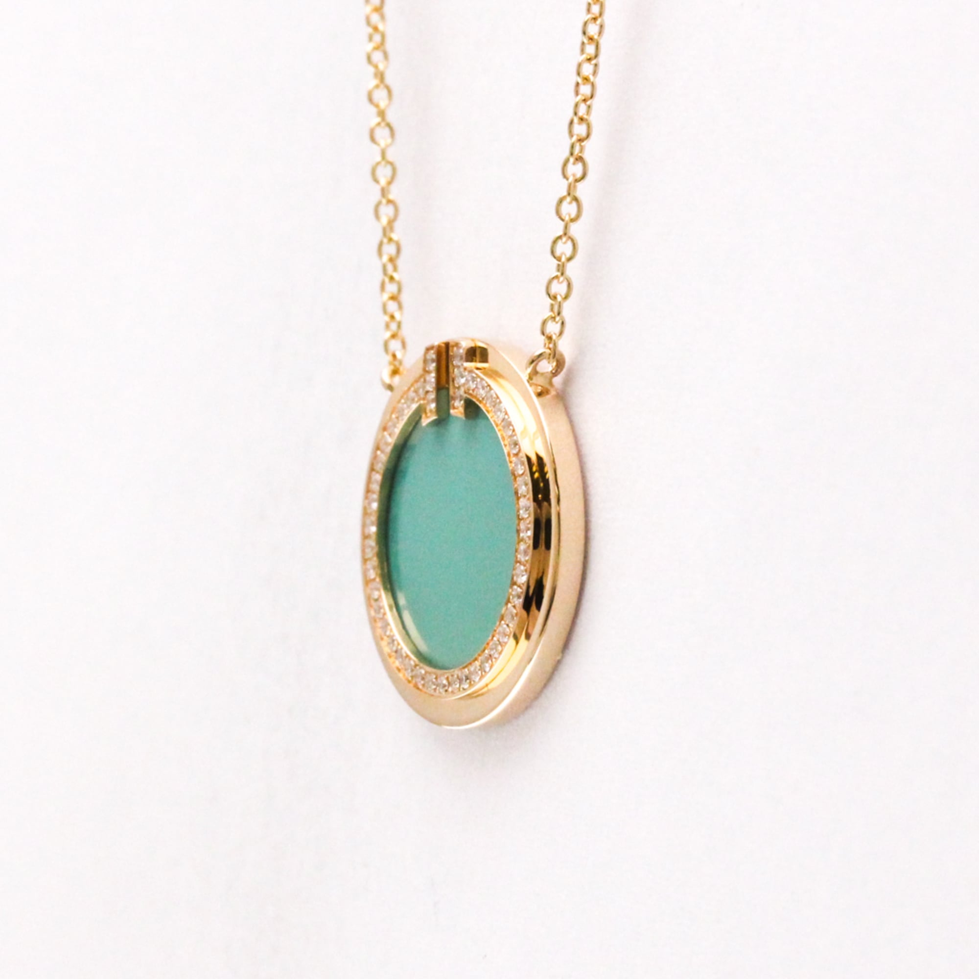 Tiffany T Two · Turquoise Diamond · Rose Gold
