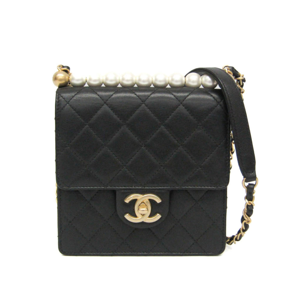Chanel Matelassé · Lambskin · Pearl Chain