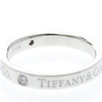 Tiffany Flat Band · Three Diamonds · Platinum