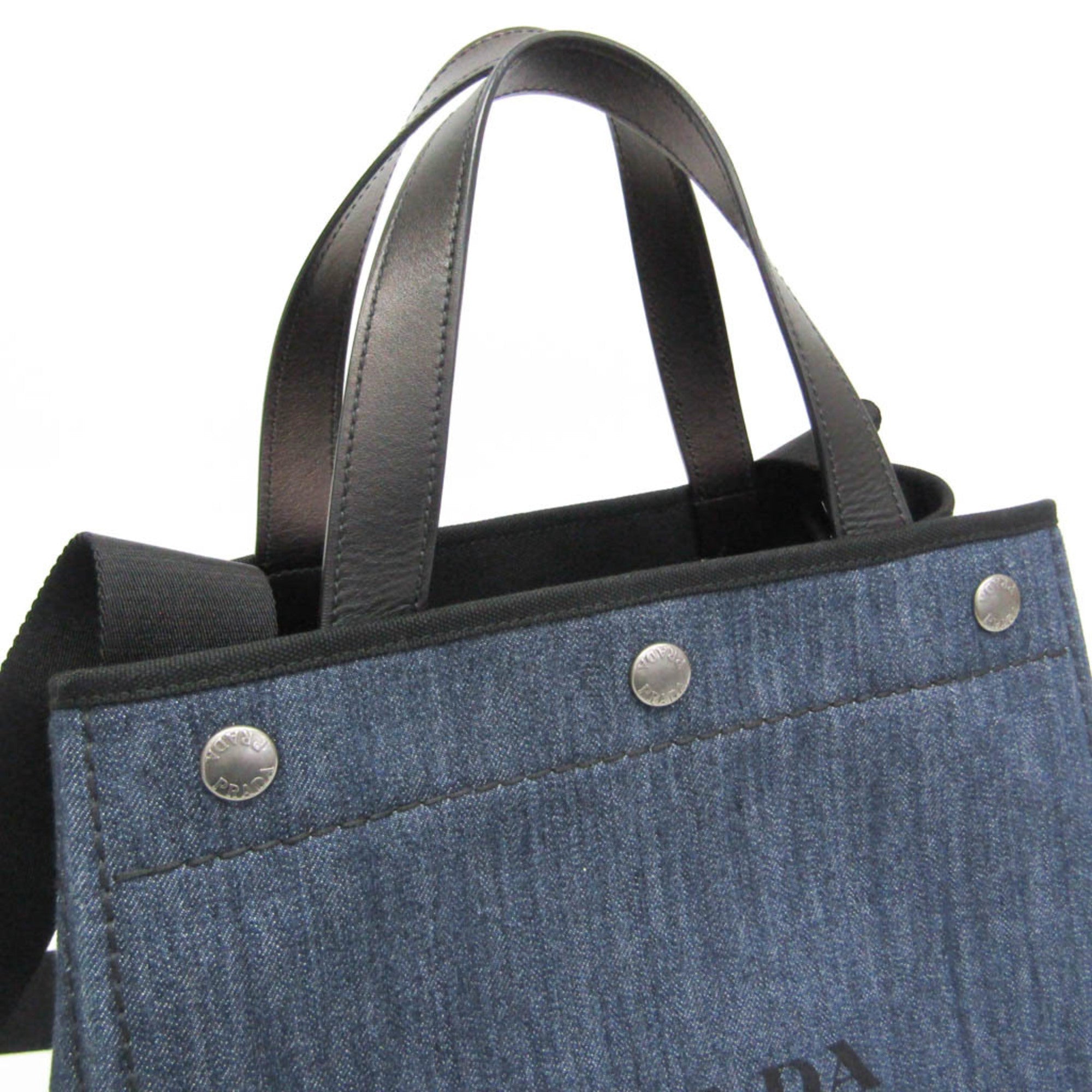 Prada Denim City Calf · Tote Bag