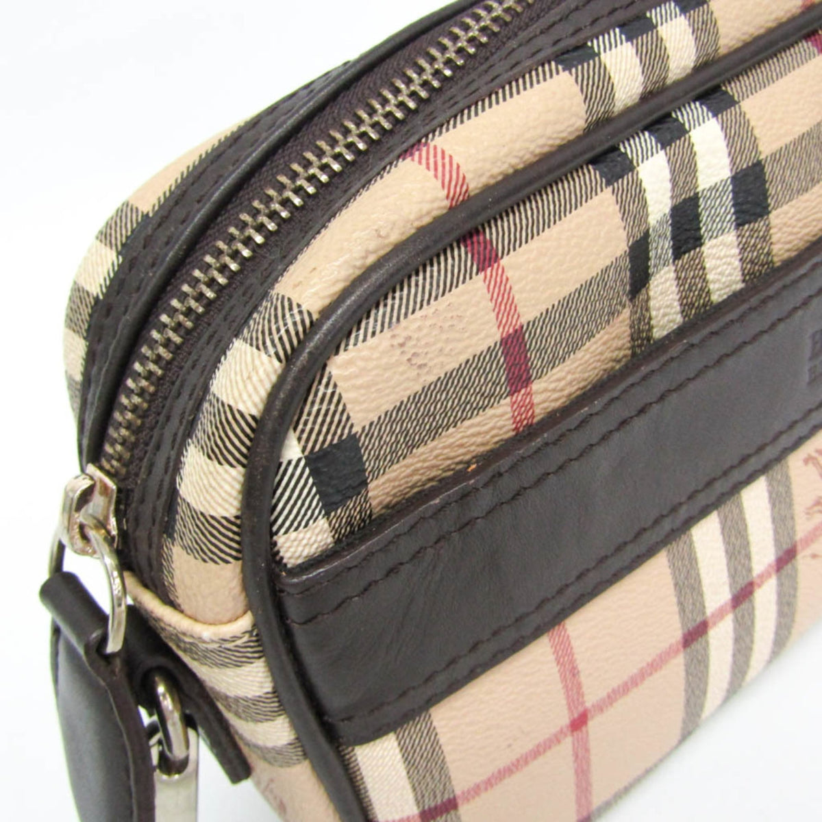 Burberry Novacheck · Coated Canvas Clutch