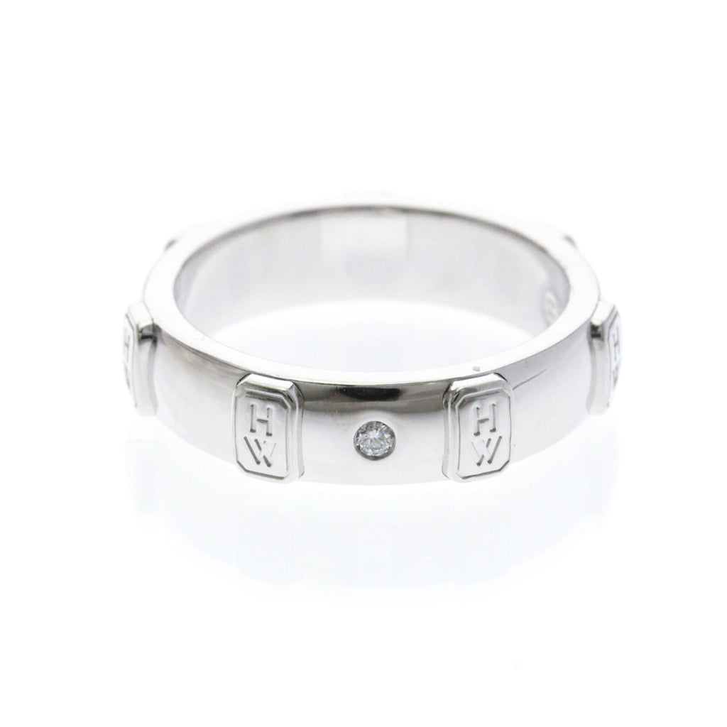Harry Winston HW Logo · 18K White Gold