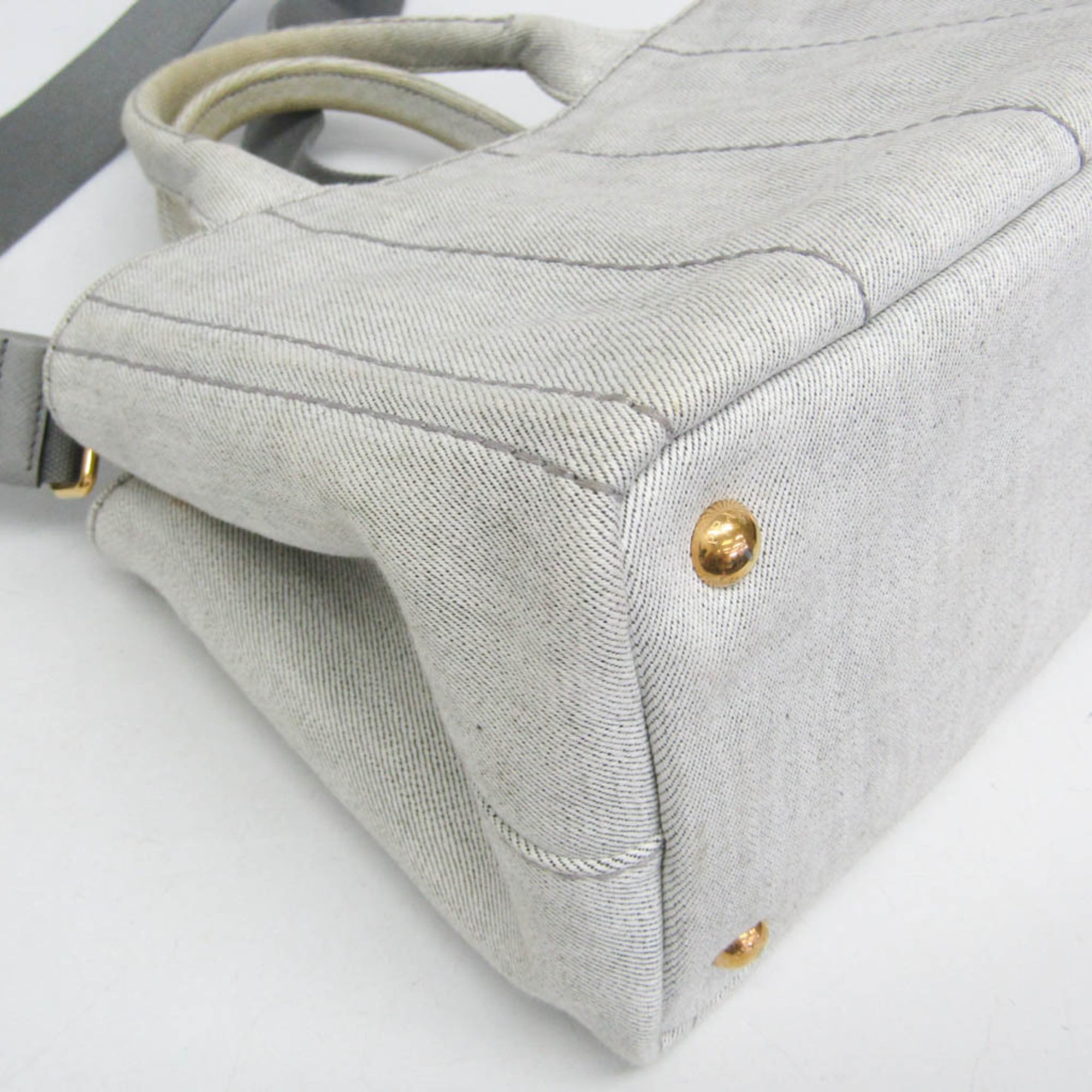 Prada Canapa · Denim · Flower Corsage