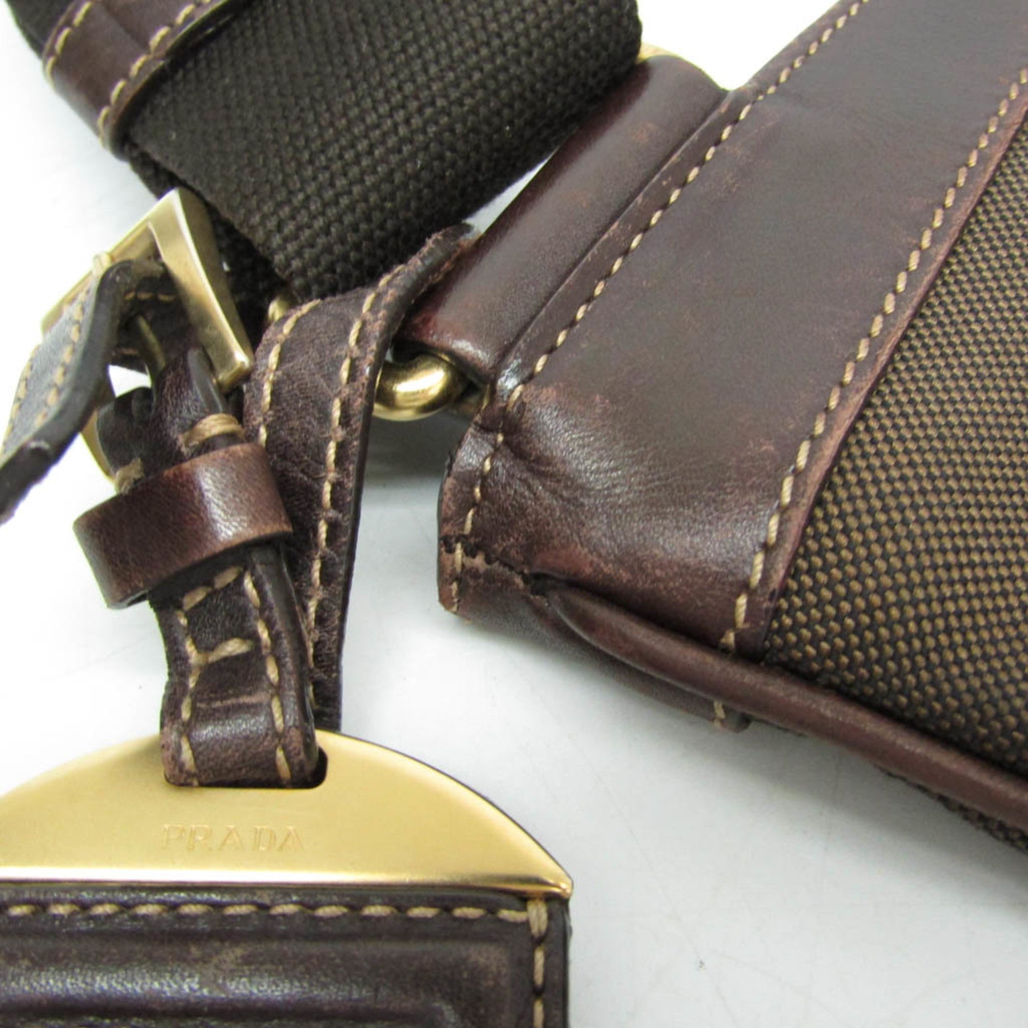 Prada Logo Jacquard · Canvas & Leather
