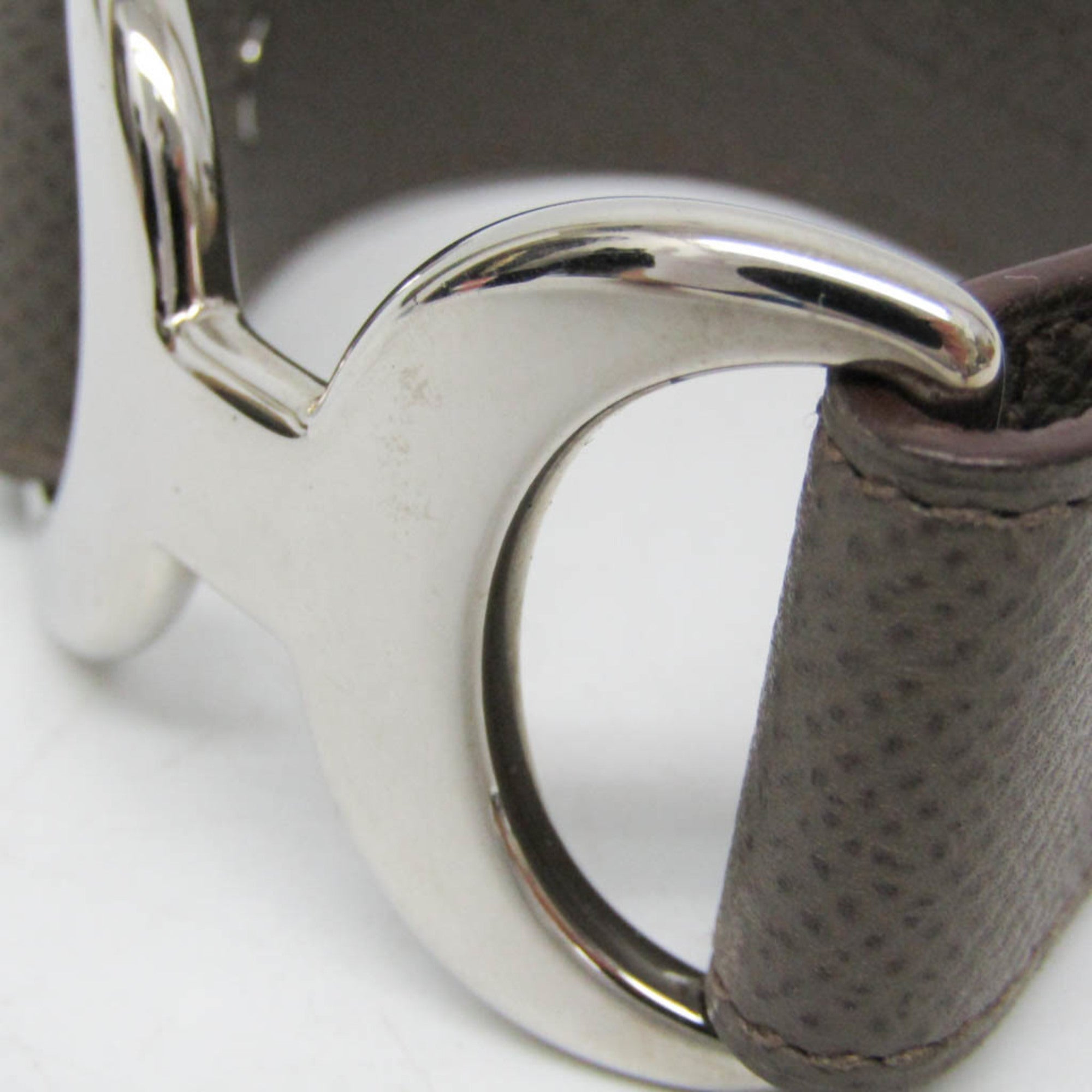 Hermès Pavane · Étoupe Leather Bangle