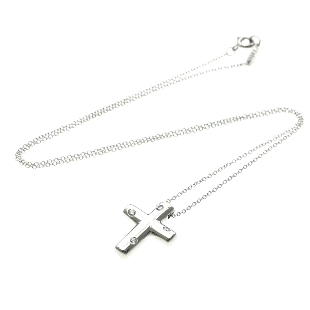 Tiffany Dots Cross · Platinum · Diamond