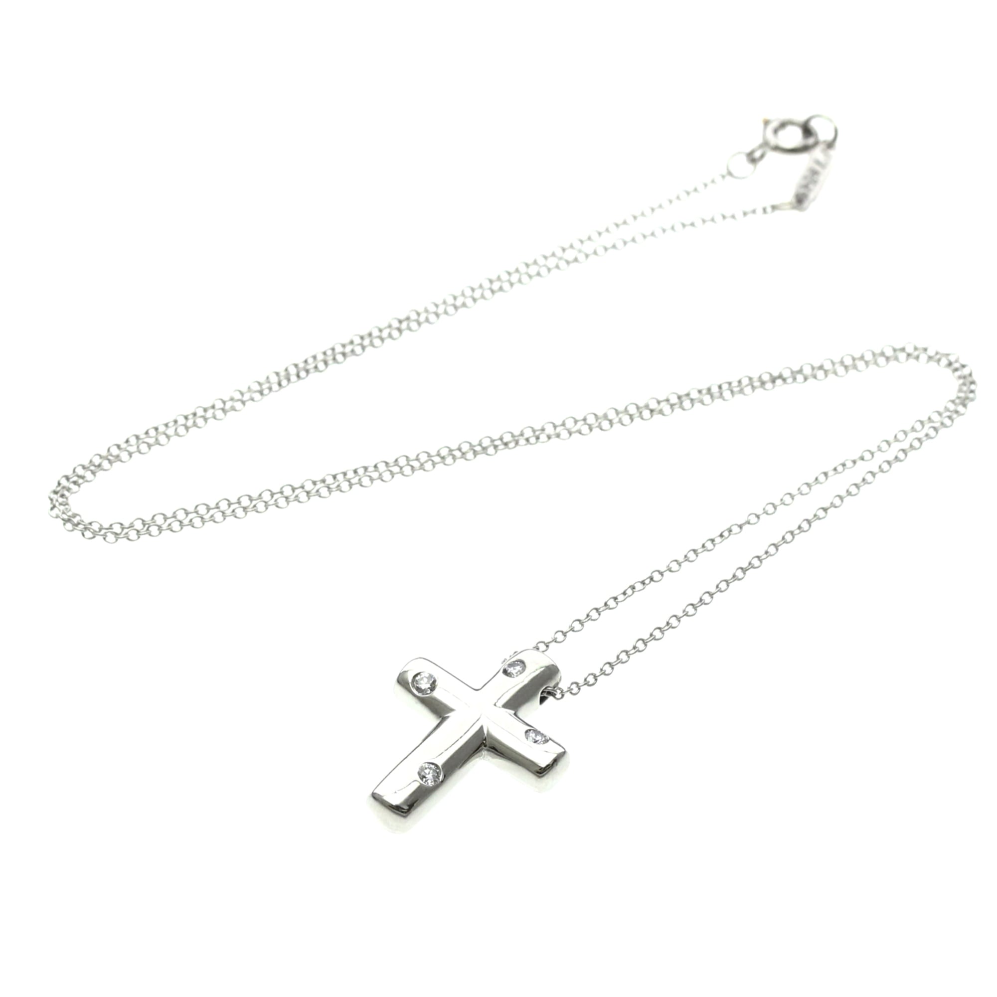 Tiffany Dots Cross · Platinum · Diamond