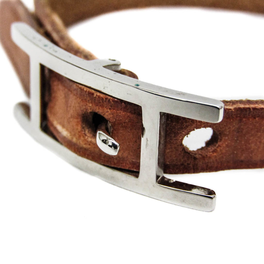 Hermès Api · Leather & Metal Bangle