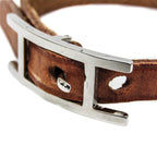 Hermès Api · Leather & Metal Bangle