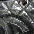 Chanel Patent Toile · Chain Tote