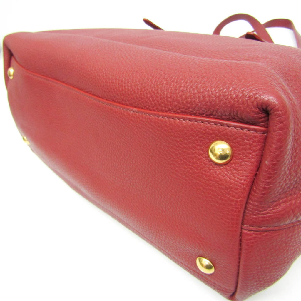 Miu Miu Leather Tote · Rubino