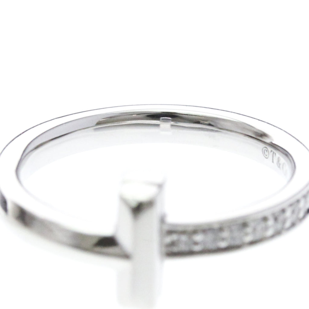 Tiffany T One · Diamond · 18K White Gold · Size 4.5 (EU 51.25)