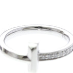 Tiffany T One · Diamond · 18K White Gold · Size 4.5 (EU 51.25)