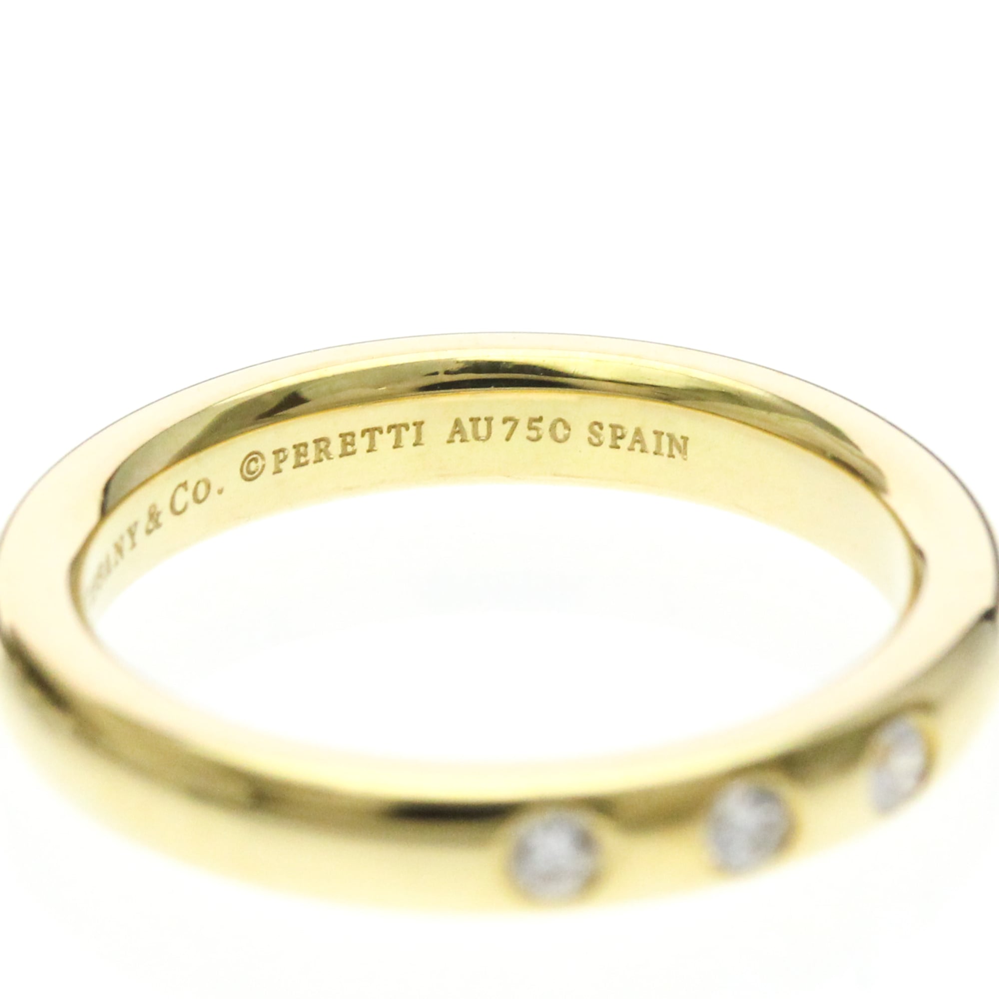 Tiffany Stacking Band · 3 Diamond · 18K Yellow